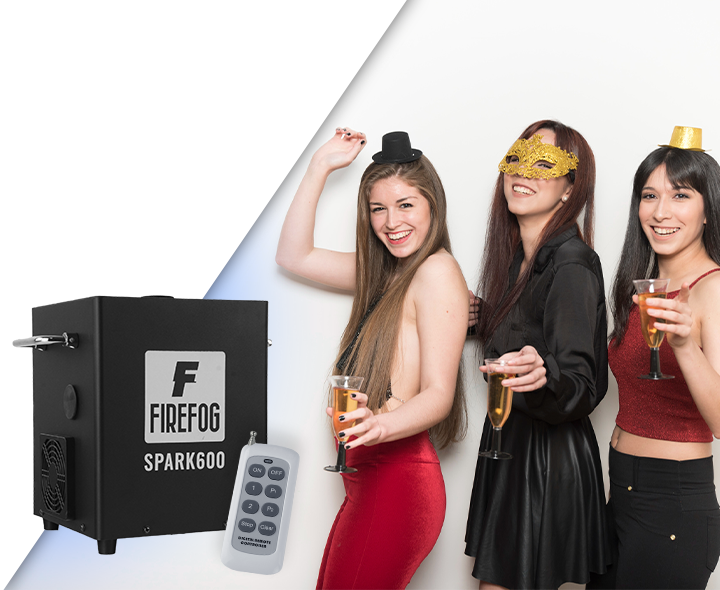 Firefog SPARK600 gnistmaskin med kalla gnistor och DMX