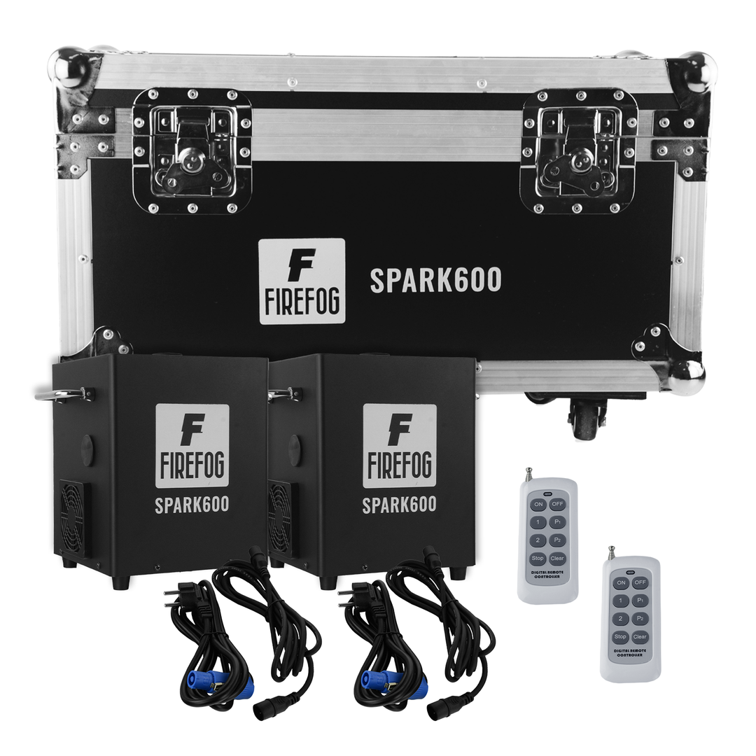 Firefog SPARK600 gnistmaskin, set med 2 maskiner och case