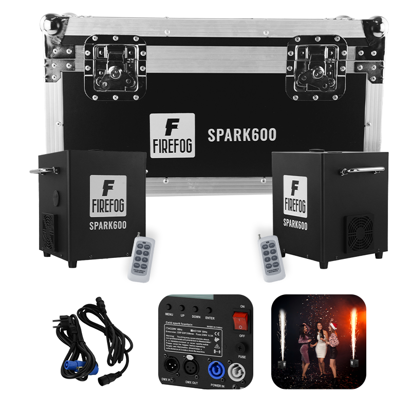 Firefog SPARK600 gnistmaskin, set med 2 maskiner och case