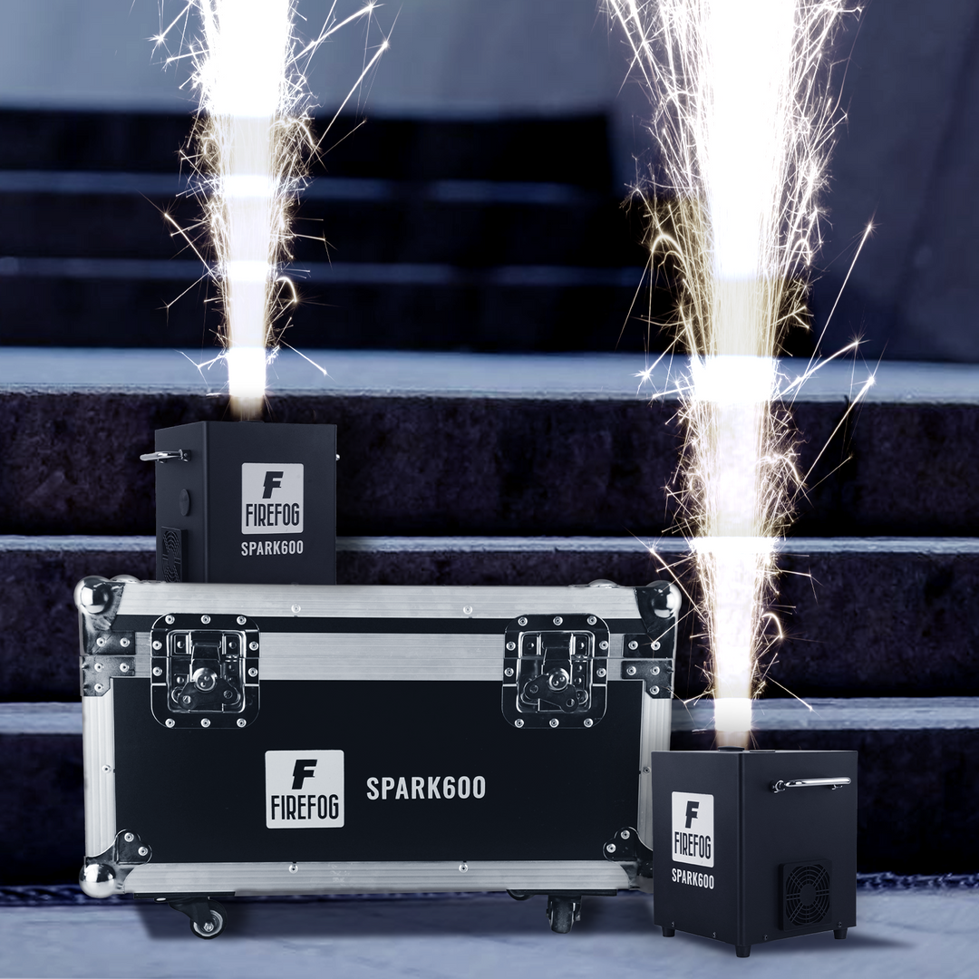 Firefog SPARK600 gnistmaskin, set med 2 maskiner och case