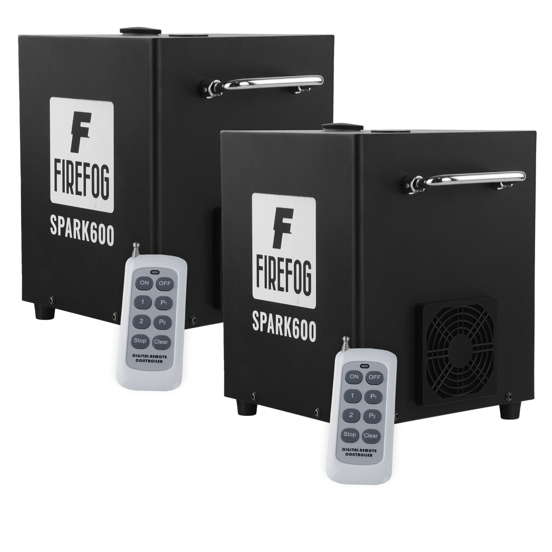 Firefog SPARK600 gnistmaskin, set med 2 maskiner och case