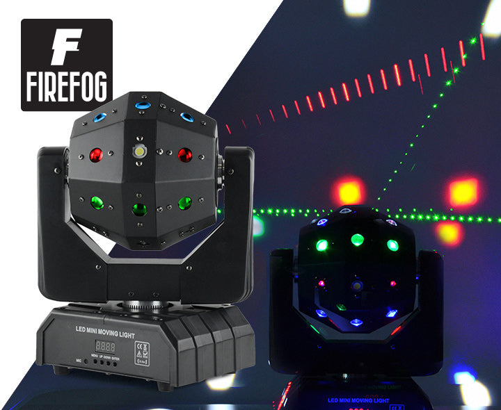 Firefog STARBALL movingheads med laser och strobe