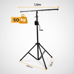 Hardman LS2 wind-up-ljusstativ, 1,6 till 2,8 m, 50 kg