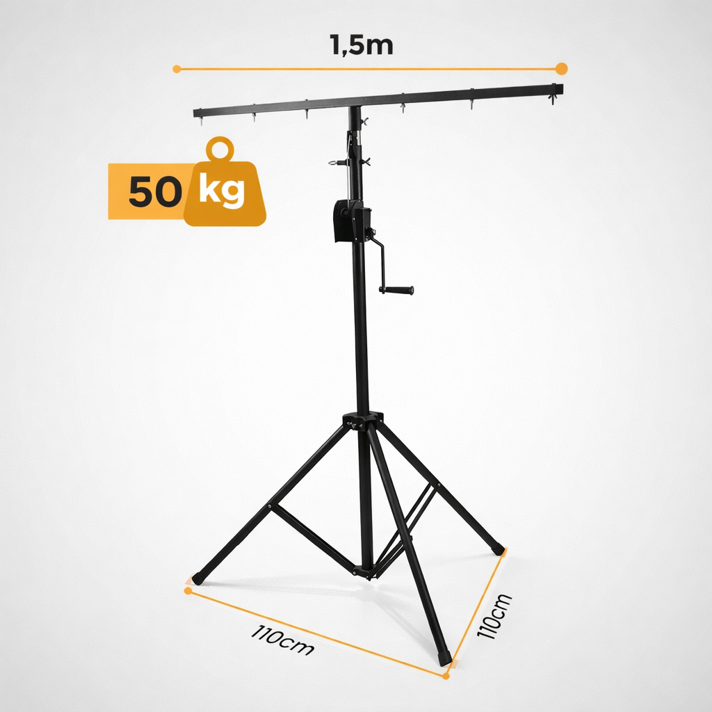 Hardman LS2 wind-up-ljusstativ, 1,6 till 2,8 m, 50 kg