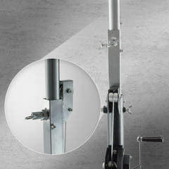 Hardman LS3 wind-up-ljusstativ, 1,7 till 4,3 m, 65 kg