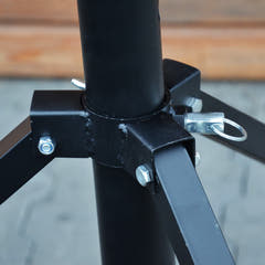 Hardman LS4 wind-up-ljusstativ med dubbel tvärstång, 1,7 till 4,3 m