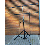 Hardman LS4 wind-up-ljusstativ med dubbel tvärstång, 1,7 till 4,3 m