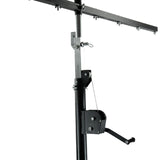 Hardman LS4 wind-up-ljusstativ med dubbel tvärstång, 1,7 till 4,3 m