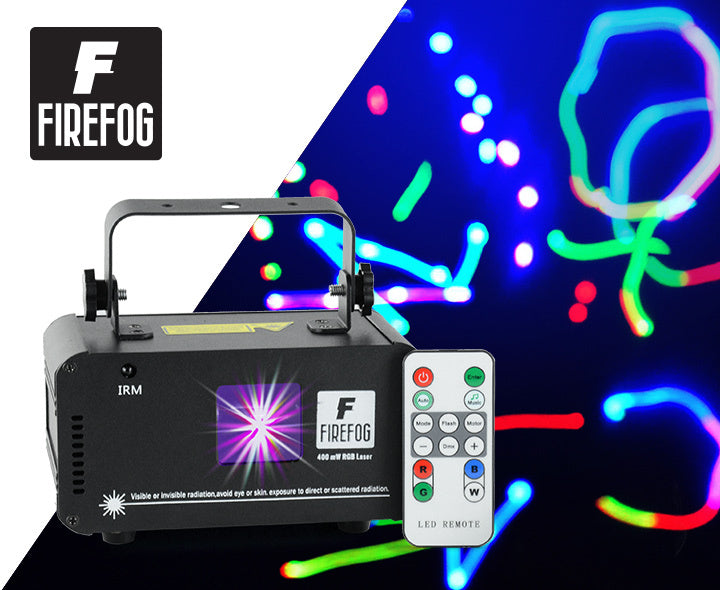 Firefog RGB disco laser 400 mW med DMX och fjärrkontroll