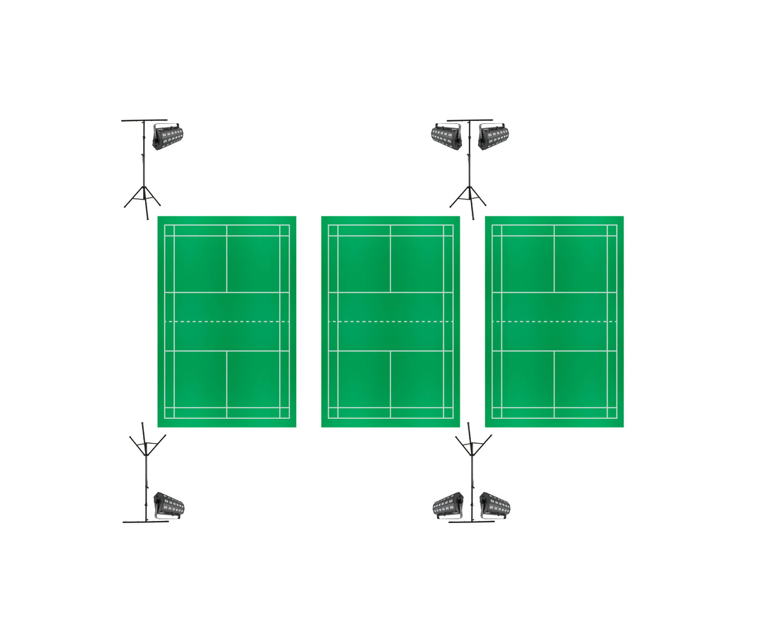 Natminton – komplett paket för 3 banor