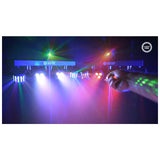 LIGHT4ME T-BAR LED PAR DERBY LASER diskoteklys multieffektsæt