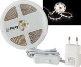 Party Light & Sound LED Strip (vit, 3m)