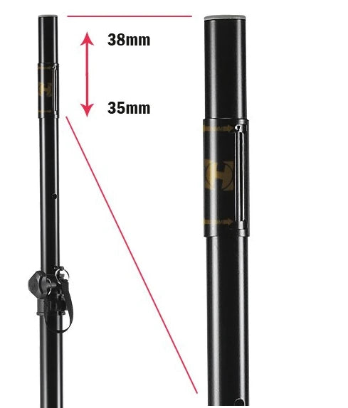 Hercules SS200BB - Högtalarstativ med väska Bundle (45kg, 2,24m)