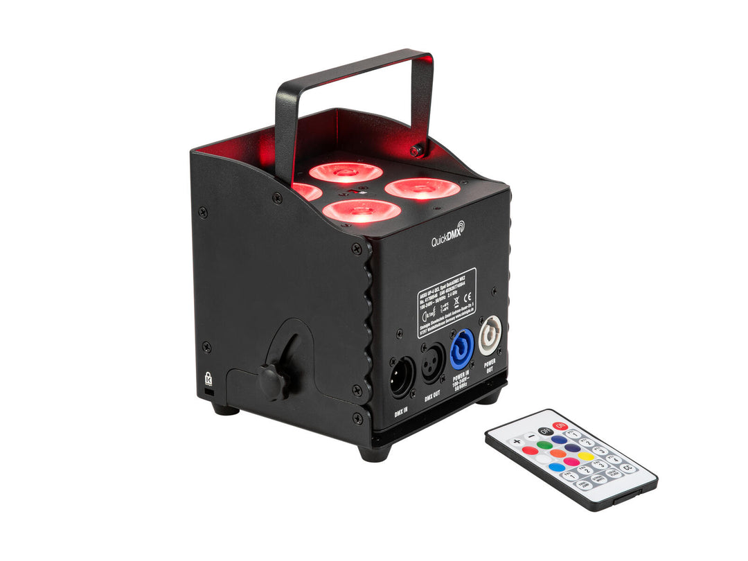 EUROLITE Set 4x AKKU UP-4 QCL Spot QuickDMX MK2 + Plast case