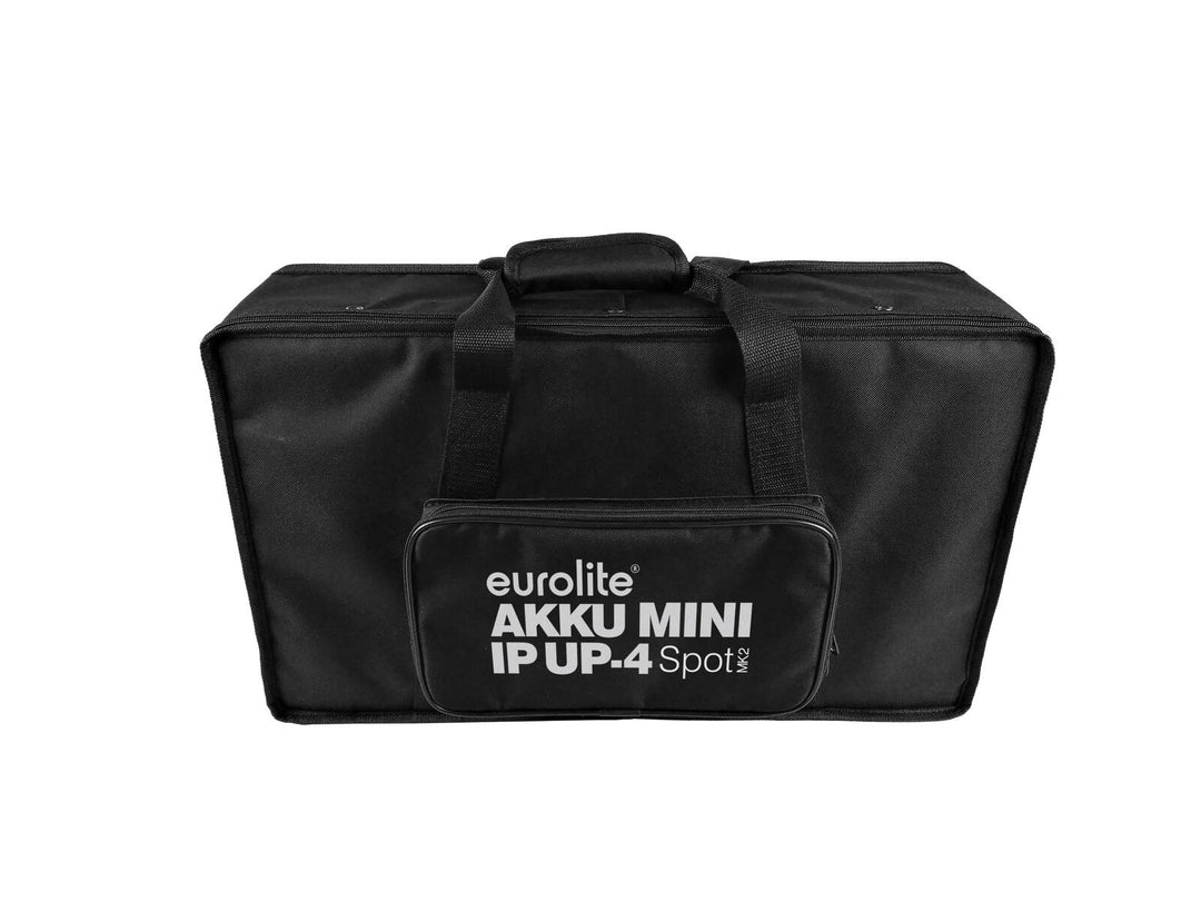 EUROLITE Set 6x AKKU Mini IP UP-4 QCL Spot MK2 + mjuk väska