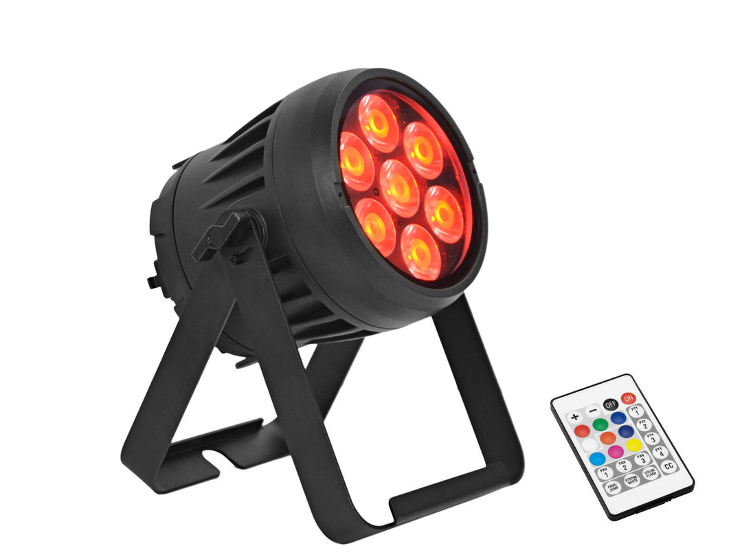 EUROLITE Set 4x AKKU IP PAR 7 QCL CRMX MK2 + fodral med laddningsfunktion