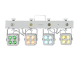 EUROLITE Set LED KLS-180 vit + BS-2 EU högtalarstativ i vit
