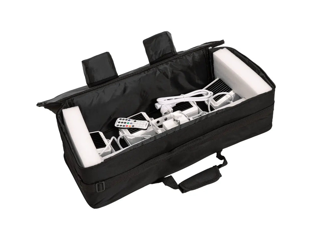 EUROLITE Set LED KLS-180 vit + BS-2 EU högtalarstativ i vit