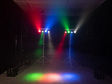 EUROLITE Set LED KLS-180 vit + BS-2 EU högtalarstativ i vit