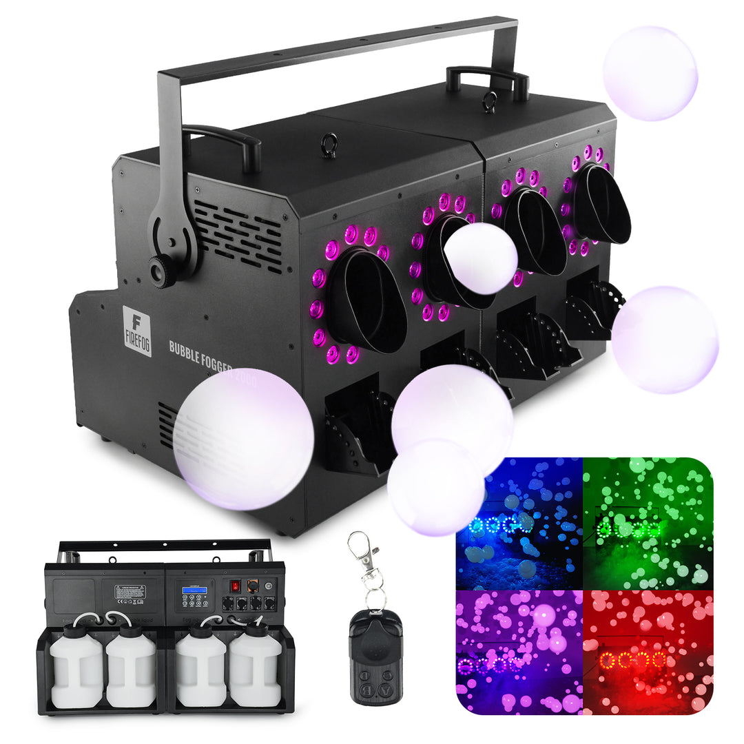 Firefog BUBBLE FOGGER 2000 rök- och bubbelmaskin med LED och DMX