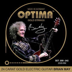Optima strängar för elgitarr Gold strings rundlindade - set (2028BM)