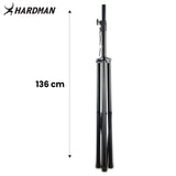 Hardman HLS2 ljusstativ med T-bar, 2,5 m, 70 kg, svart