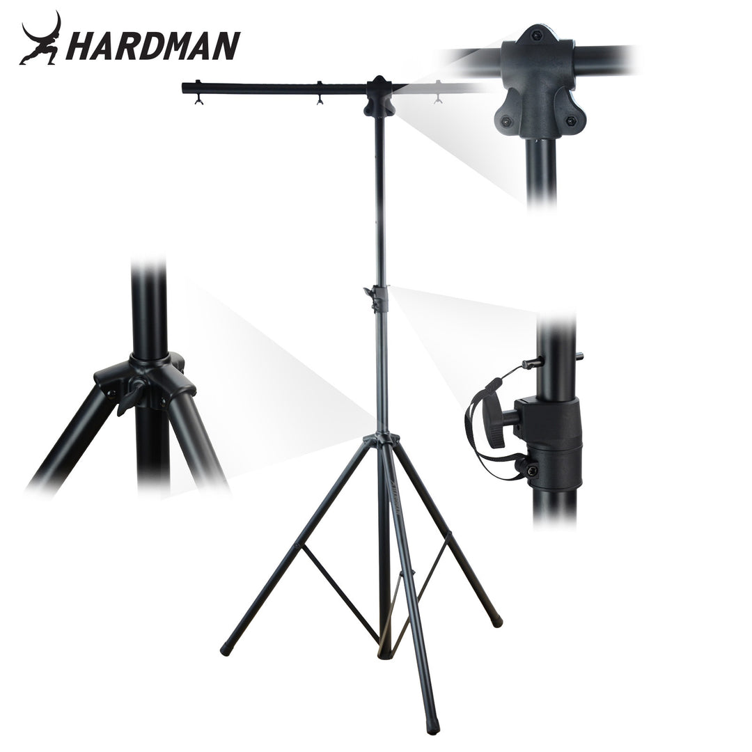 Hardman HLS2 ljusstativ med T-bar, 2,5 m, 70 kg, svart