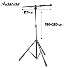 Hardman HLS3 ljusstativ med T-bar och automatisk låspinne, 2,5 m