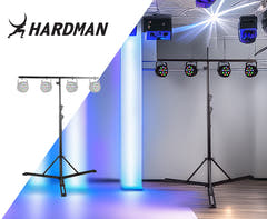Hardman HLS13 ljusstativ med T-bar och väska, 3 m, 70 kg