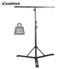 Hardman HLS13 ljusstativ med T-bar och väska, 3 m, 70 kg