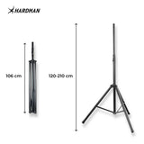Hardman HLK58 högtalarstativ, 1,2 till 2,1 m, 70 kg
