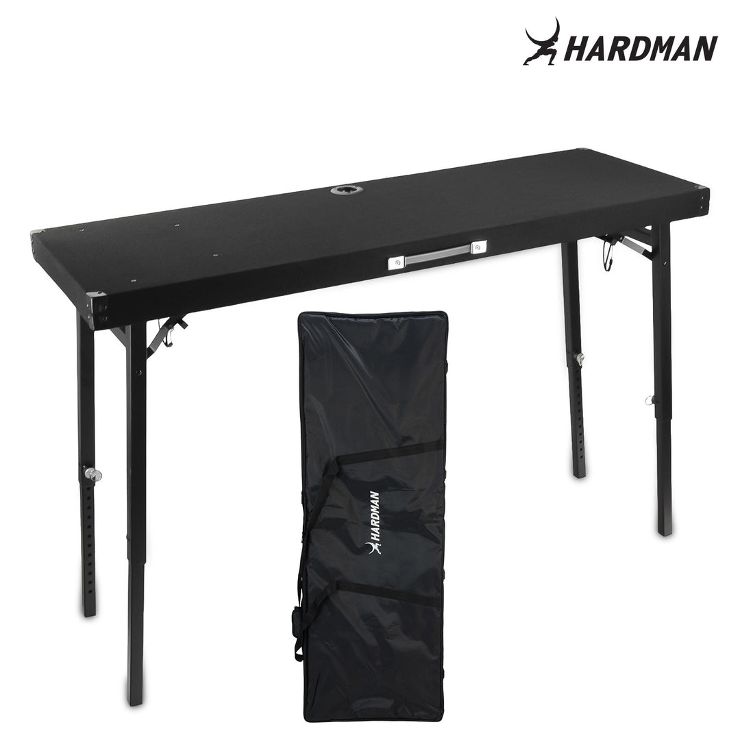 Hardman DTS1 hopfällbart DJ-bord, 154 x 52 cm, med väska