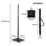 Hardman HLK980-PRO pelarstativ med tung stålbas, 1,3 till 2 m