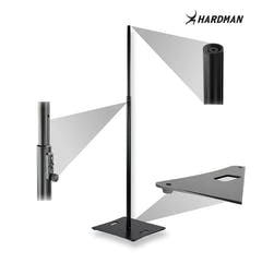 Hardman HLK980-PRO pelarstativ med tung stålbas, 1,3 till 2 m