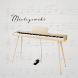 Mielczewski digitalpiano med metallben, beige