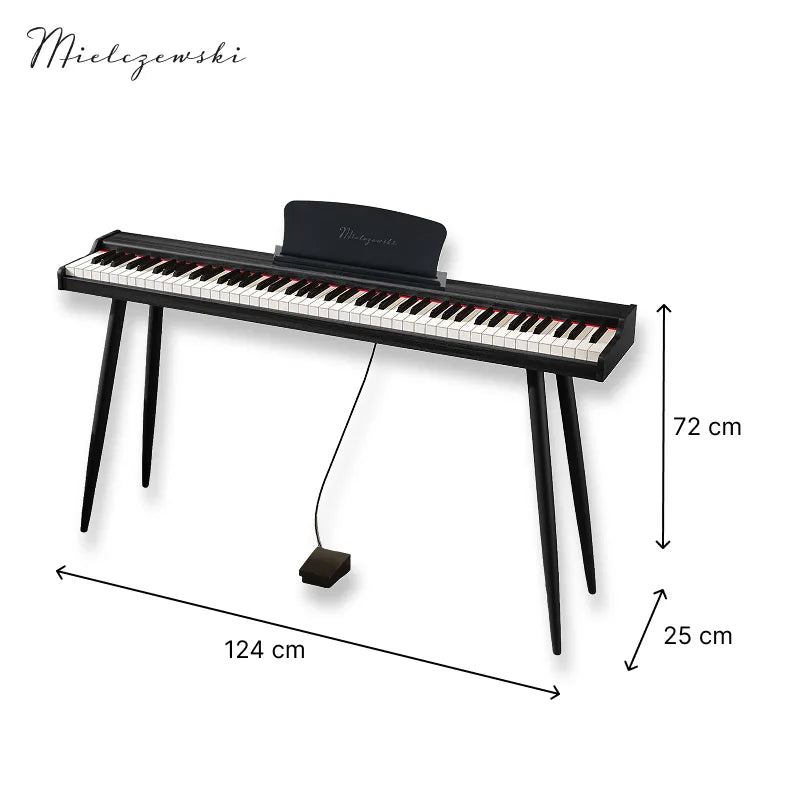 Mielczewski Canzonetta digitalpiano med ben, svart
