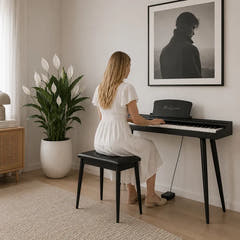 Mielczewski Canzonetta digitalpiano med ben, svart