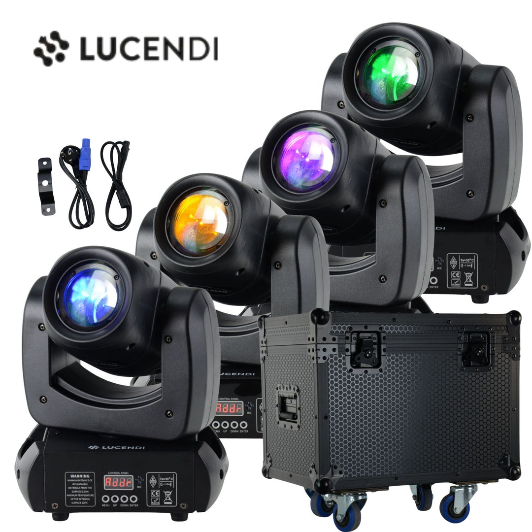 Lucendi BEAM100 moving head, set med 4 st och case