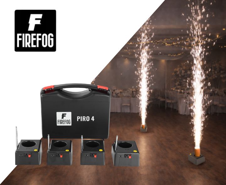 Firefog Piro 4 fjärrtändningsset för gnistfontäner, 4 kanaler