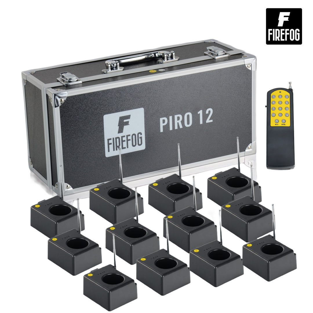Firefog Piro 12 fjärrtändningsset för gnistfontäner, 12 kanaler