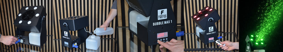 Firefog Bubble Max 1 bubbelmaskin med LED, DMX och fjärrkontroll
