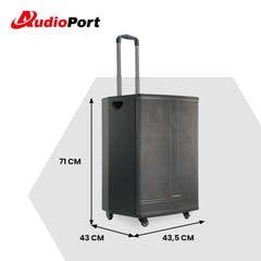 Audioport V15 transportabel Aktiv högtalare 500 W med 2 mikrofoner
