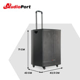 Audioport V15 transportabel Aktiv högtalare 500 W med 2 mikrofoner