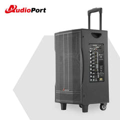 Audioport V12 transportabel aktiv högtalare 350 W med 2 mikrofoner