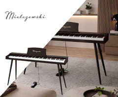 Mielczewski Virelai digitalpiano med ben, mörkbrun