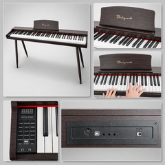 Mielczewski Virelai digitalpiano med ben, mörkbrun