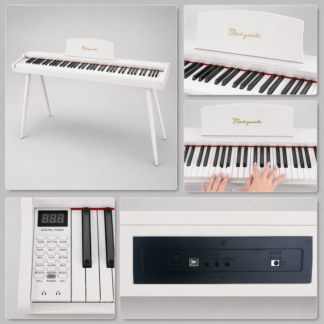 Mielczewski Virelai digitalpiano med ben, vit