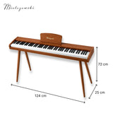 Mielczewski Canzonetta digitalpiano med ben, ljus mahogny