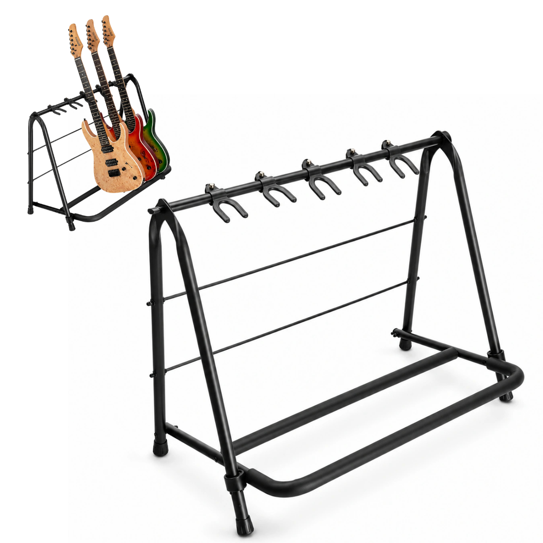 Hardman gitarrstativ för 5 gitarrer, hopfällbart