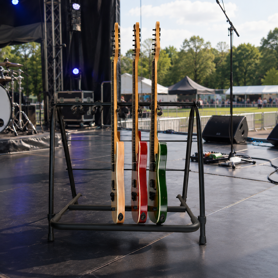 Hardman gitarrstativ för 5 gitarrer, hopfällbart